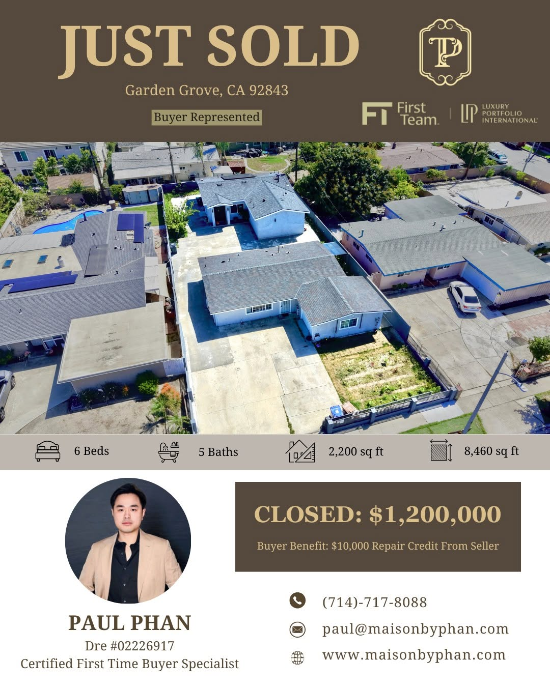 Just Sold — 11222 Anabel Ave, Garden Grove, CA 92843 · Buyer represented by Paul Phan